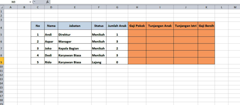 Rumus Excel Menghitung Kenaikan Gaji Berkala Pns Buku Belajar Riset 