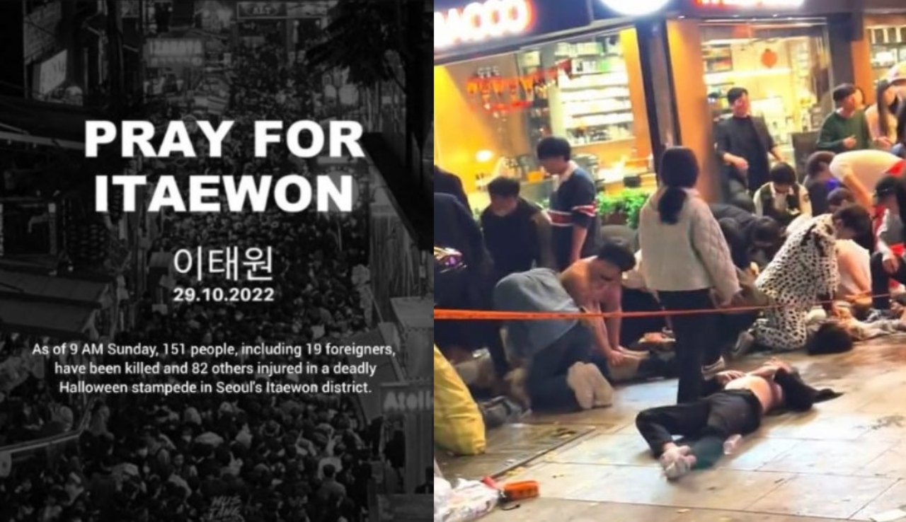 (Update) Video Complete on Twitter of Itaewon Halloween Stampede Accident Videos in Seoul South Korea