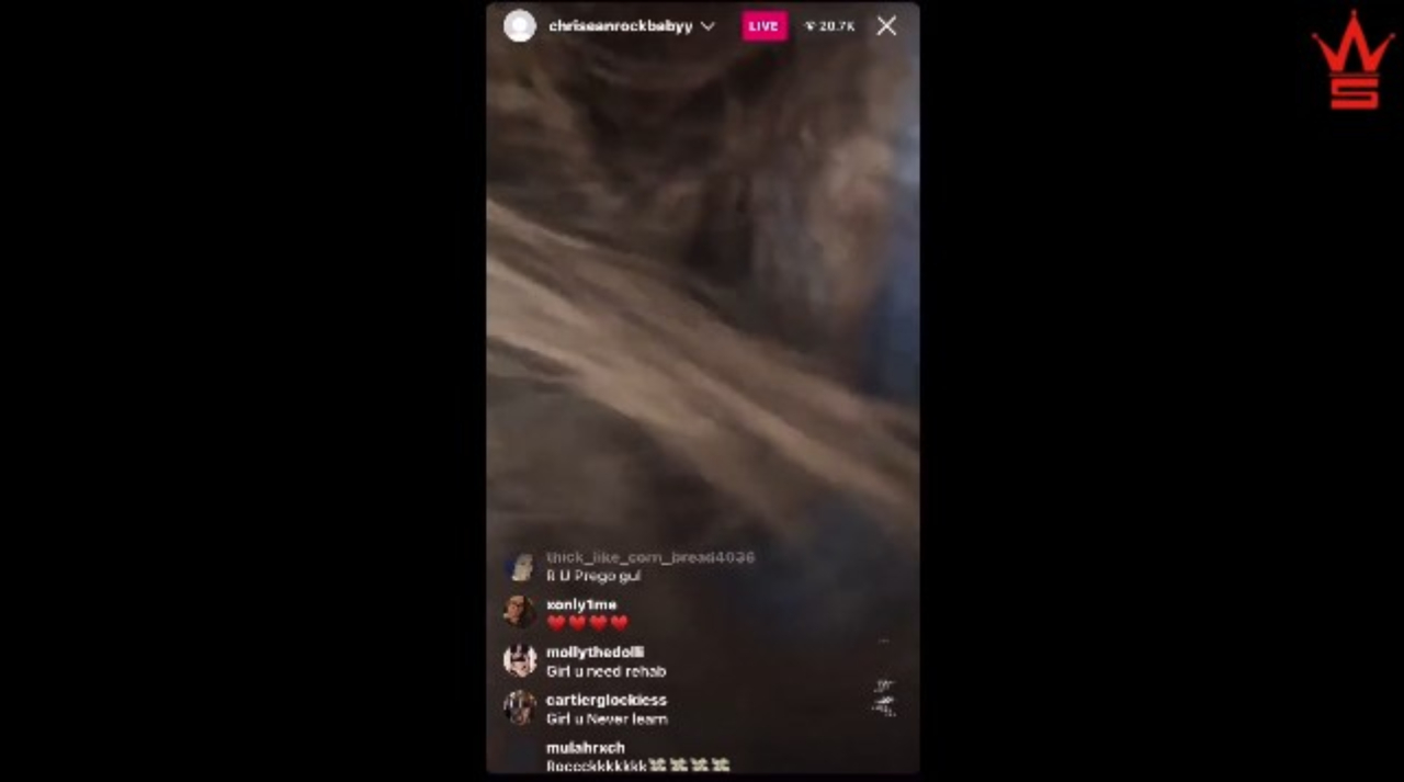 Video Complete on Twitter of Blueface Eating Chrisean Rock On Instagram Live